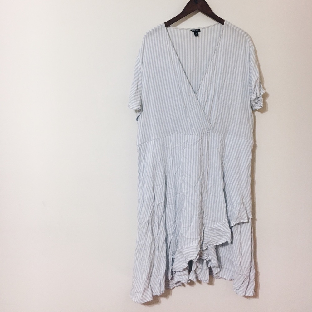 White + Blue Striped Torrid Dress
